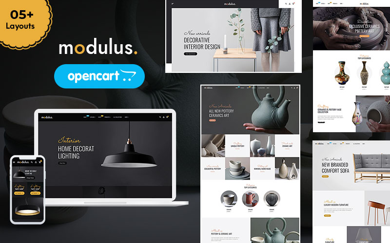 Modulus - Home Decorat & Furniture OpenCart Ecommerce Theme