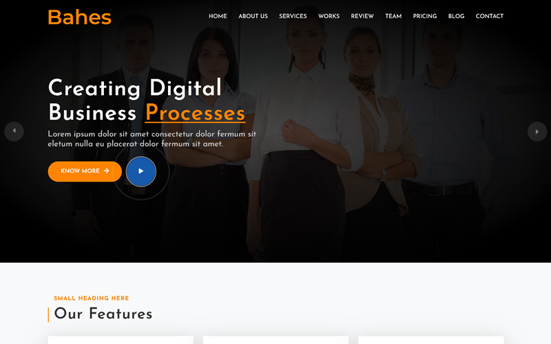 Bahes is a One Page Business HTML5 Template