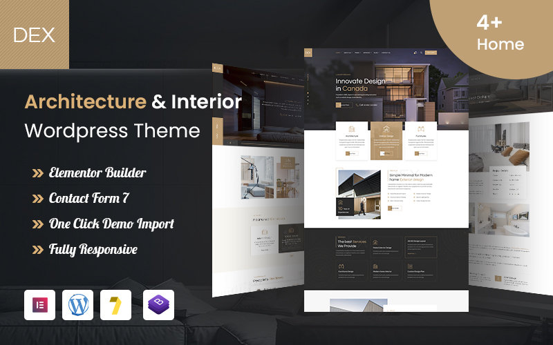 DEX - Architecture, Furniture  & Interior Design  WordPress Theme