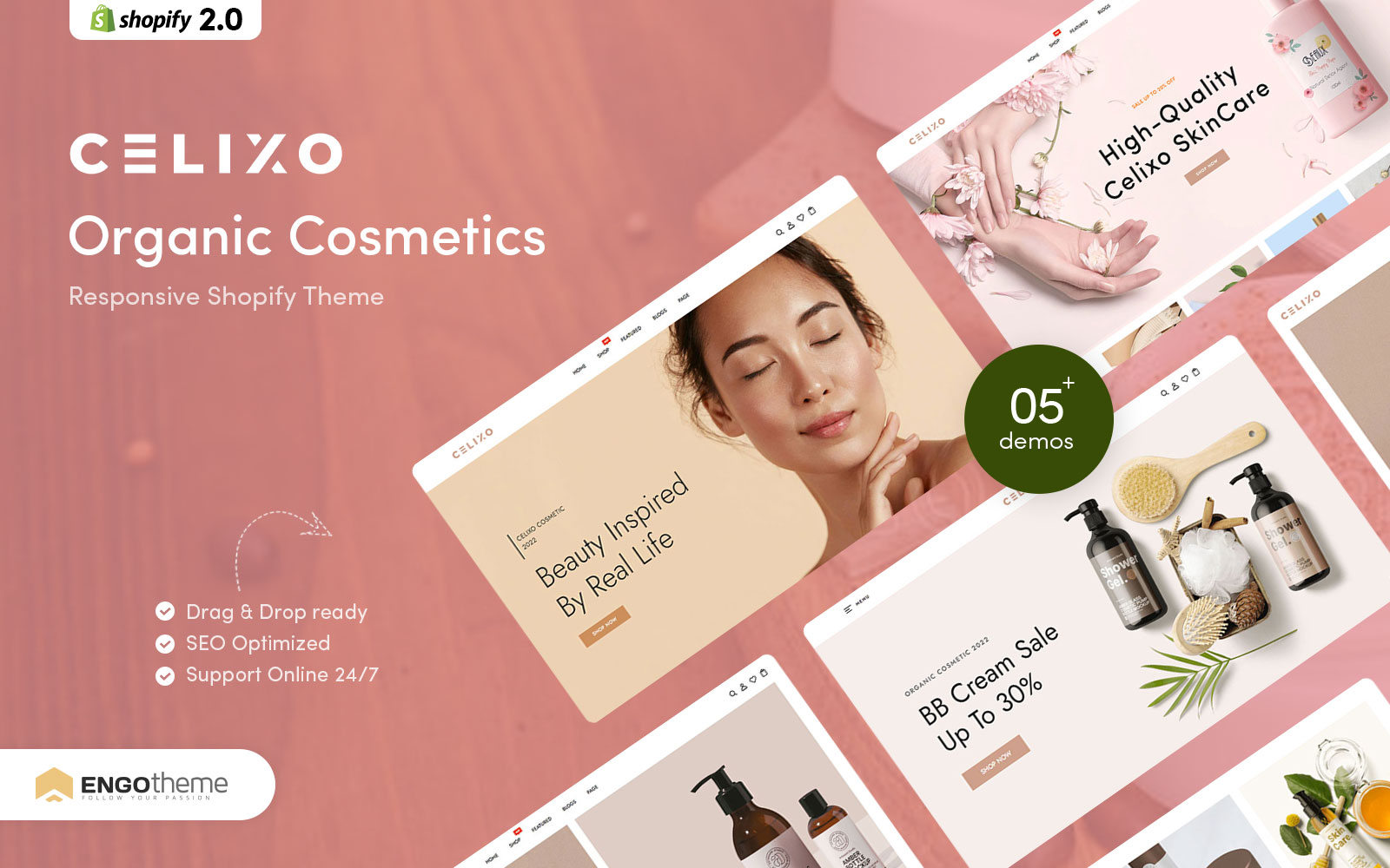 Celixo - Organic Cosmetics Shopify Theme