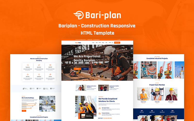 Bariplan – Construction Website Template