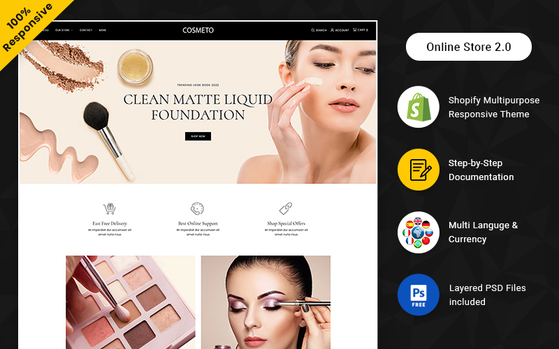 Cosmeto - Cosmetic and Fashion Multipurpose Shopify store