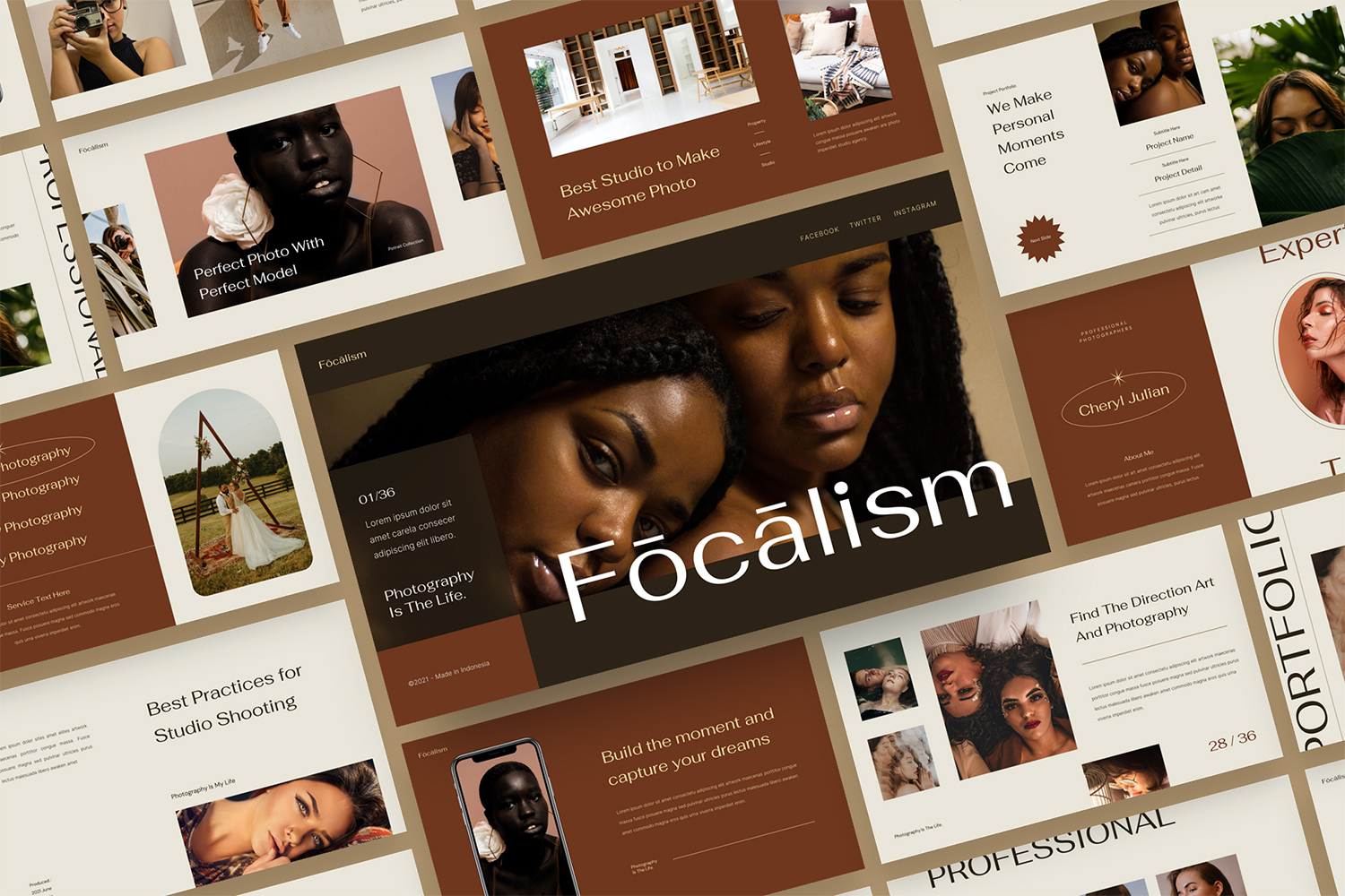 Focalism - Photography And Portfolio PowerPoint Template
