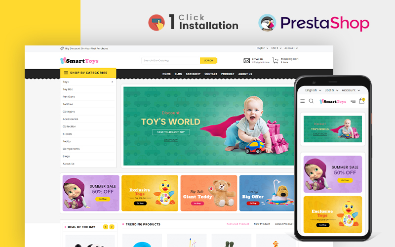 Smart Toys Store Prestashop Theme