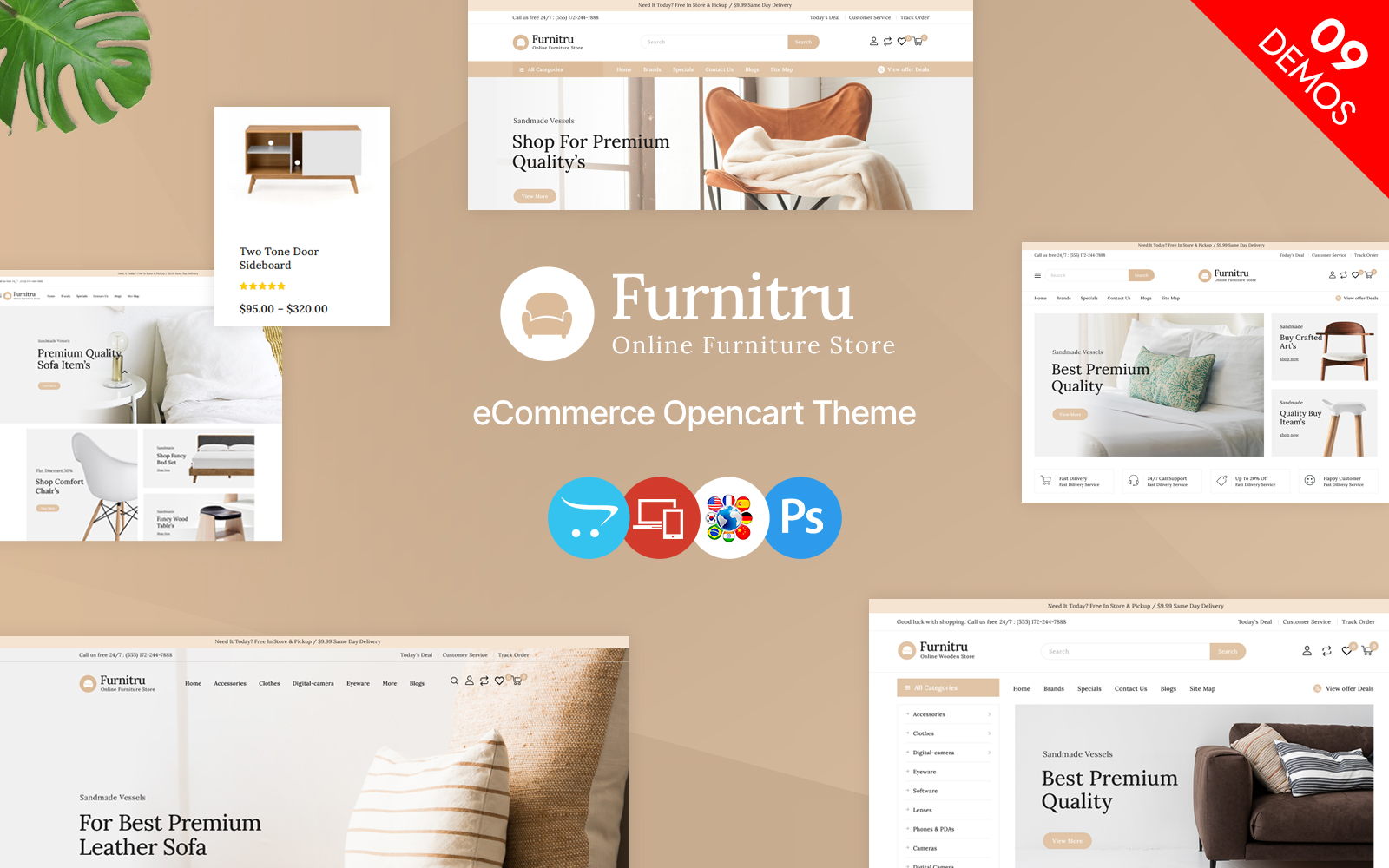 Furnitru - Furniture Store OpenCart Theme