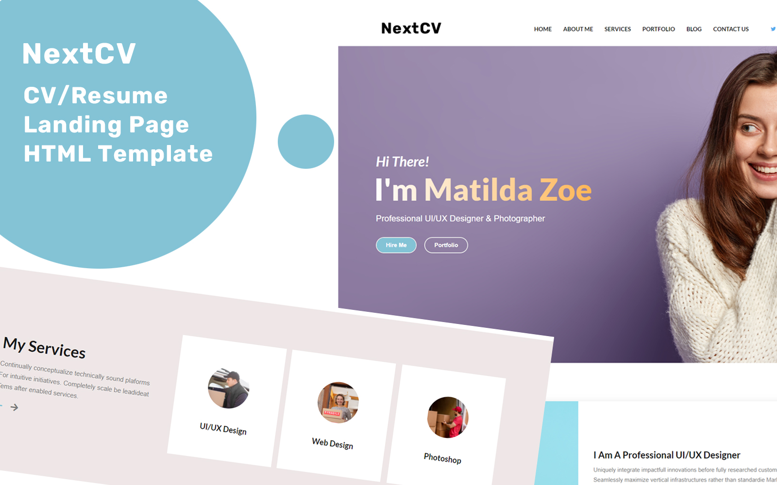 NextCV - CV/Resume Landing Page HTML Template