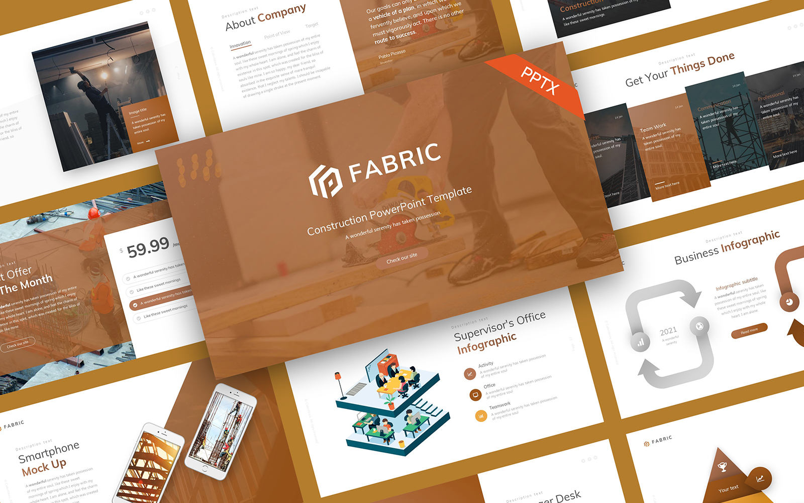 Fabric Construction PowerPoint Template
