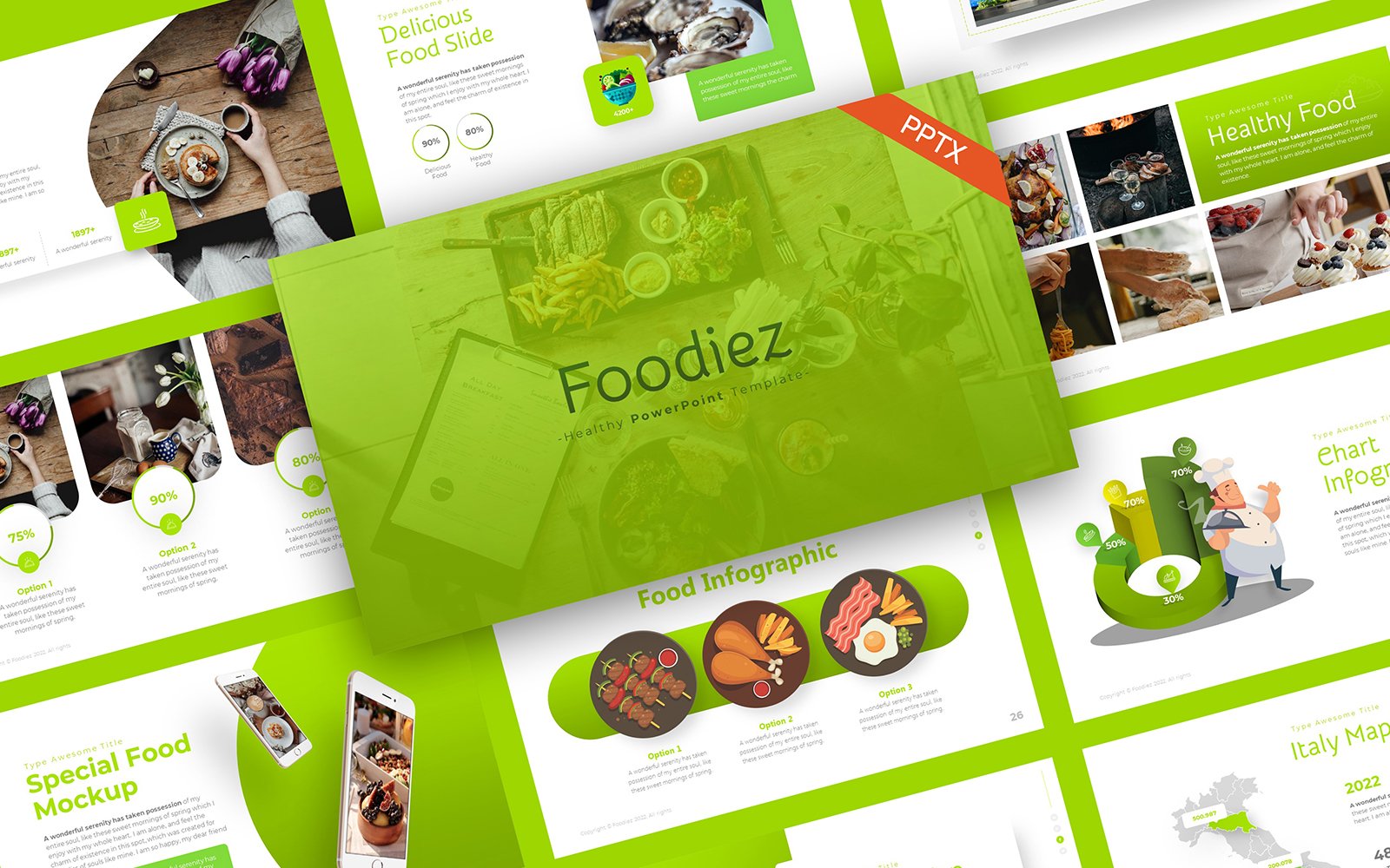 Foodiez Healthy Food PowerPoint Template