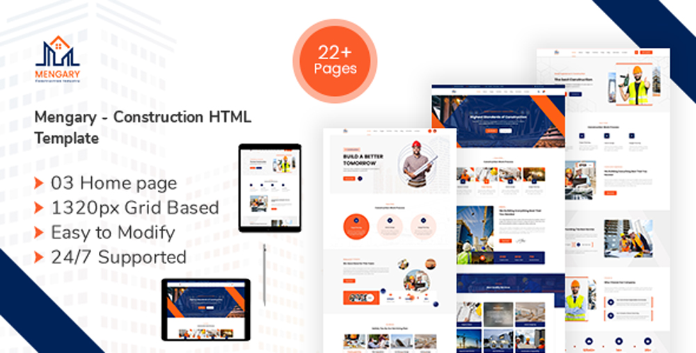 Mengary - Construction HTML5 Template
