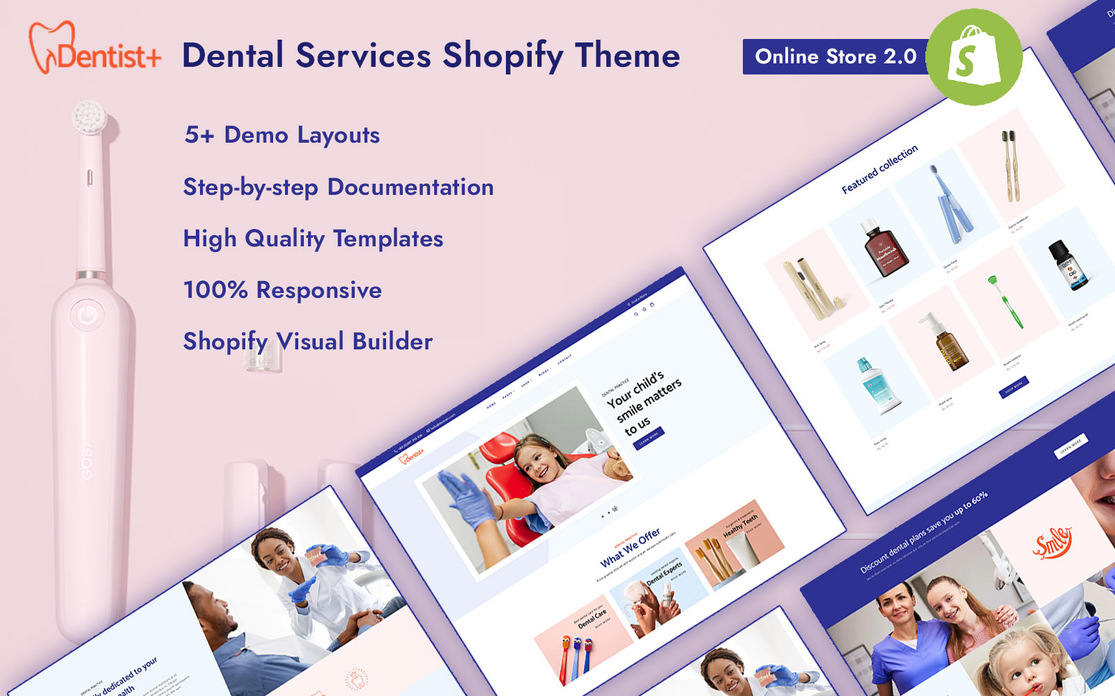 Dentist plus - Dental Care & Services Shopify Theme
