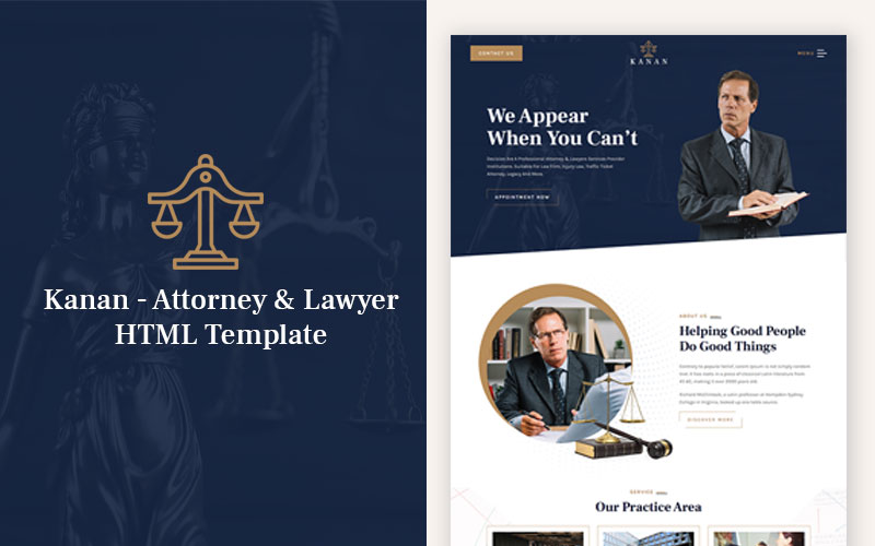 Kanan - Attorney & Lawyer HTML Template