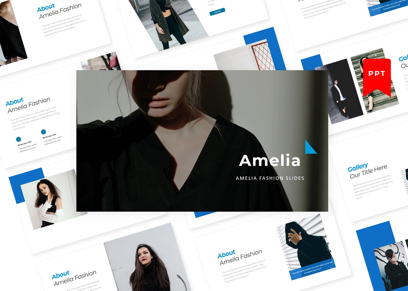 Amelia Fashion PowerPoint Template