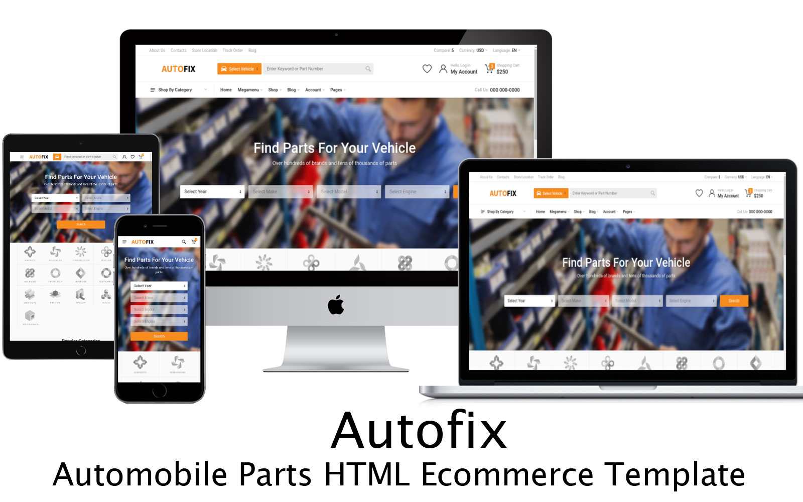 AutoFix — Auto/ Automobile Parts HTML Template Responsive HTML5 Template