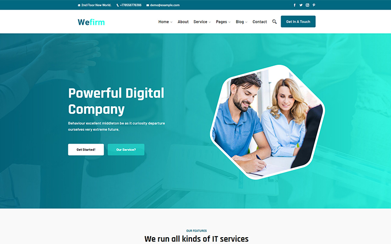 Wefirm - Powerful Digital Company WordPress Theme