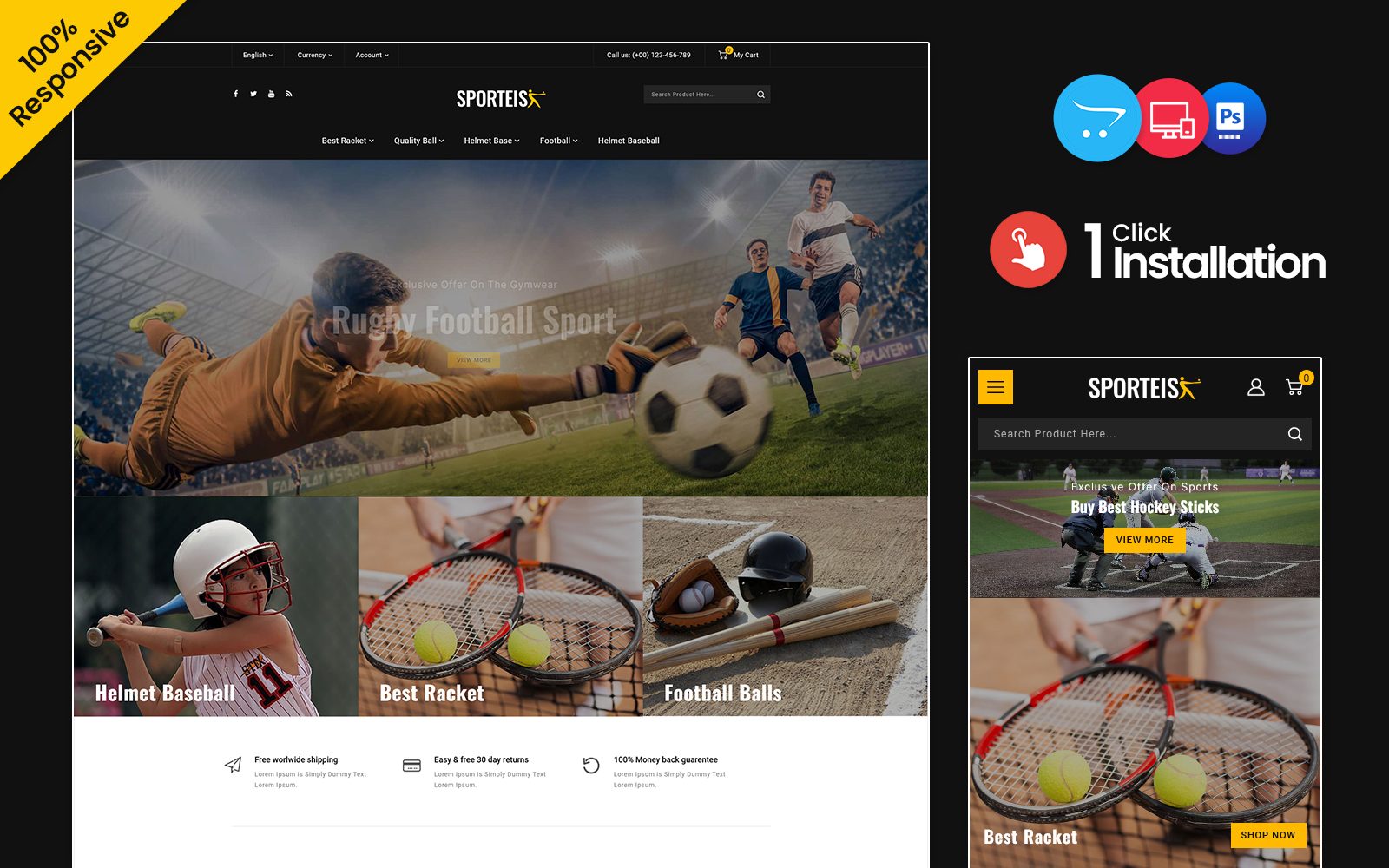 Sporties - Sport and travel Multipurpose Opencart Responsive theme