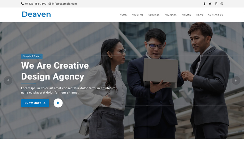 Deaven is a One Page Business HTML5 Template