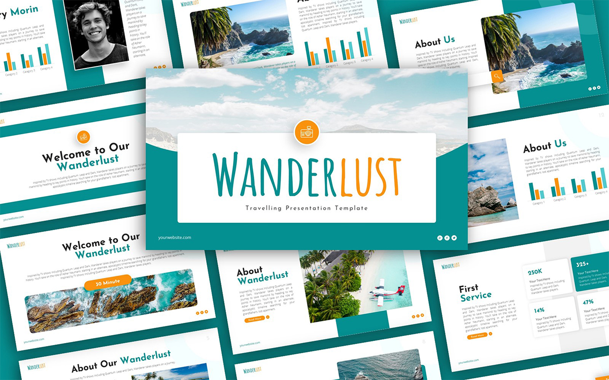 Wanderlust Travelling Presentation Multipurpose PowerPoint Template