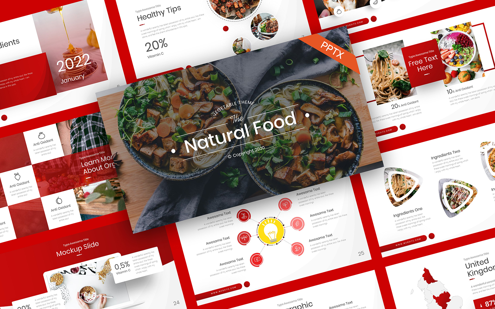Natural Best Food PowerPoint Template