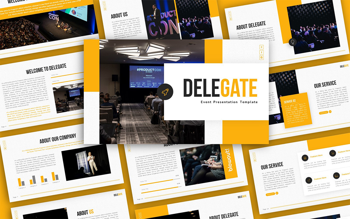 Delegate Event Multipurpose Presentation PowerPoint Template