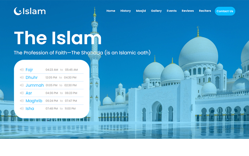 Islamic Landing Page Template