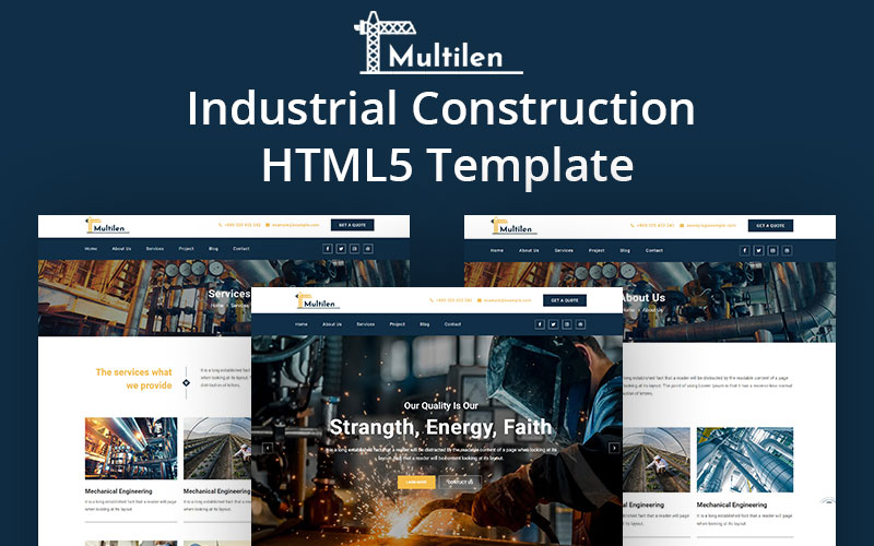 Multilen Industrial Construction HTML5 Template