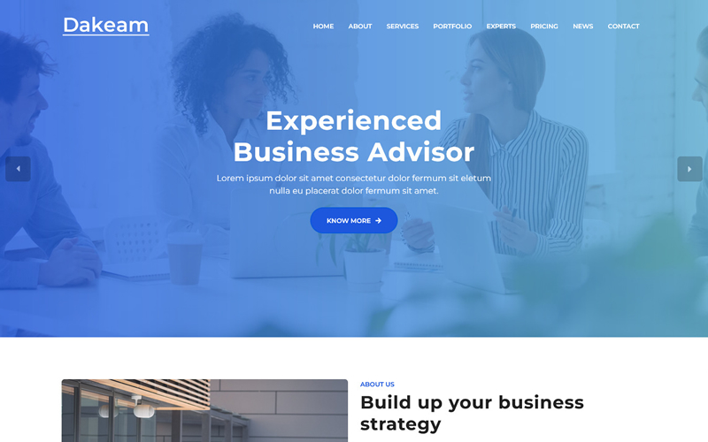 Dakeam is a One Page Business HTML5 Template
