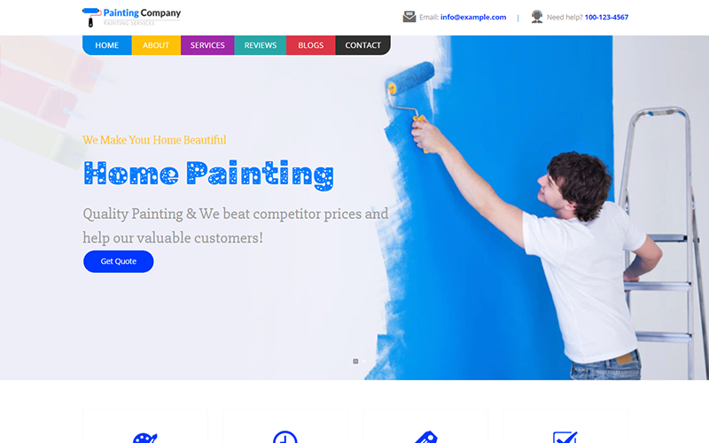 Painting Company Landing Page Template