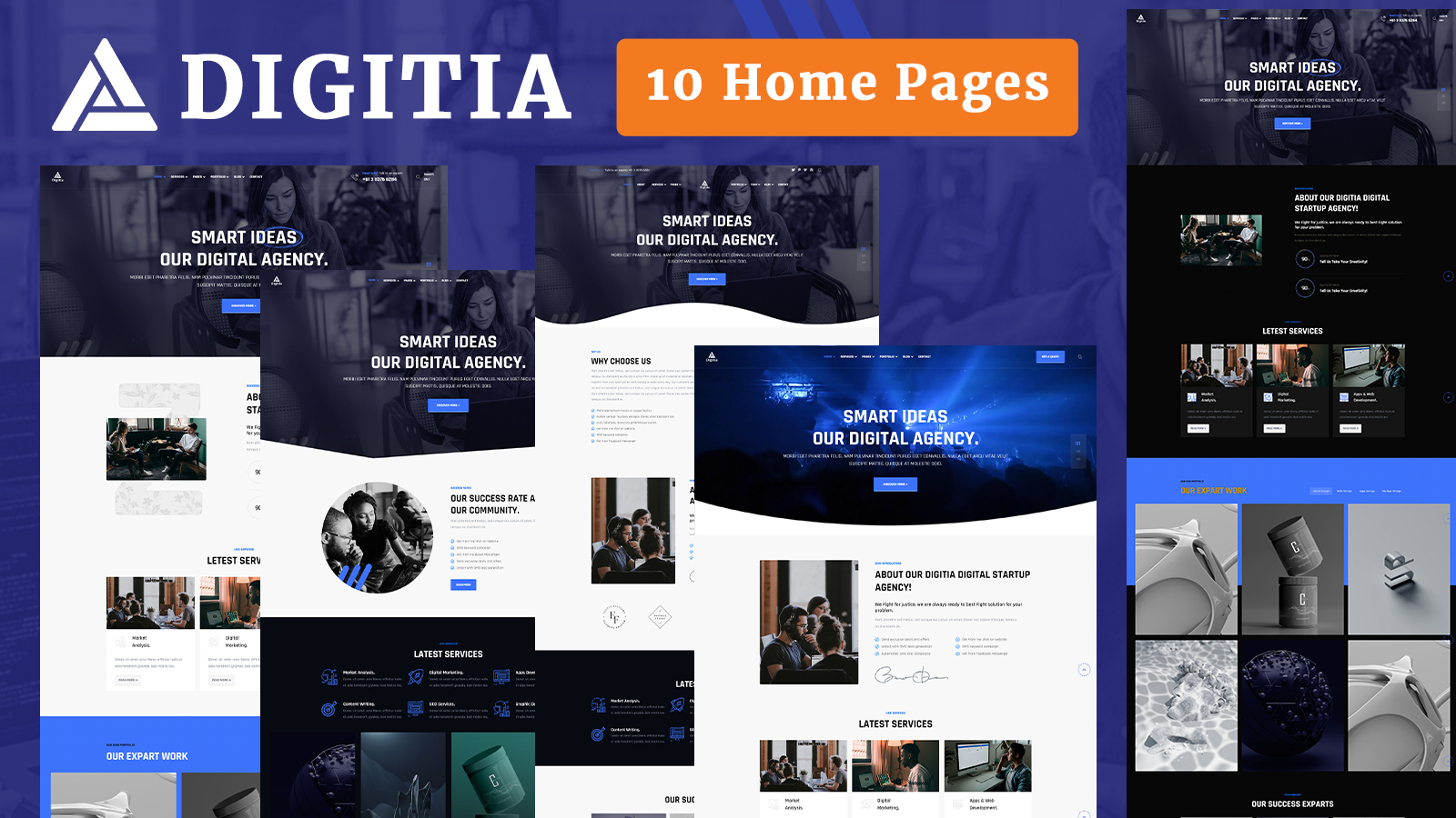 Digitia Multipurpose Digital Agency HTML5 Template