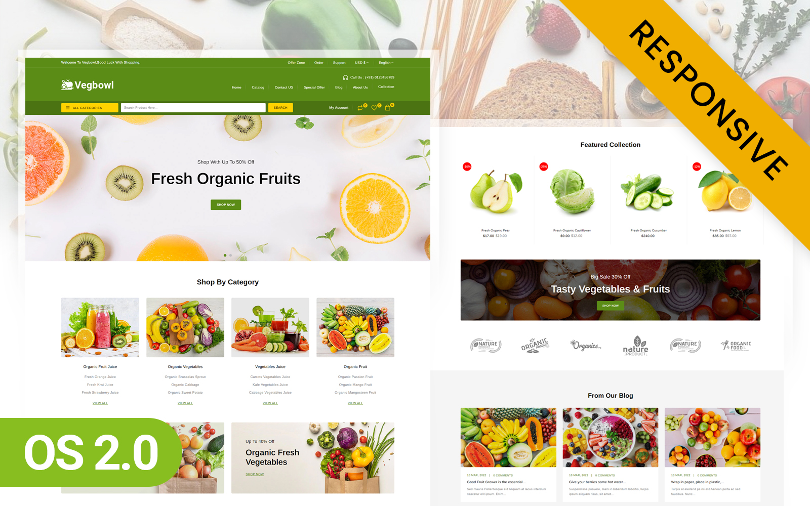 Vegbowl - Fresh Organic Store Shopify 2.0 Responsive Theme