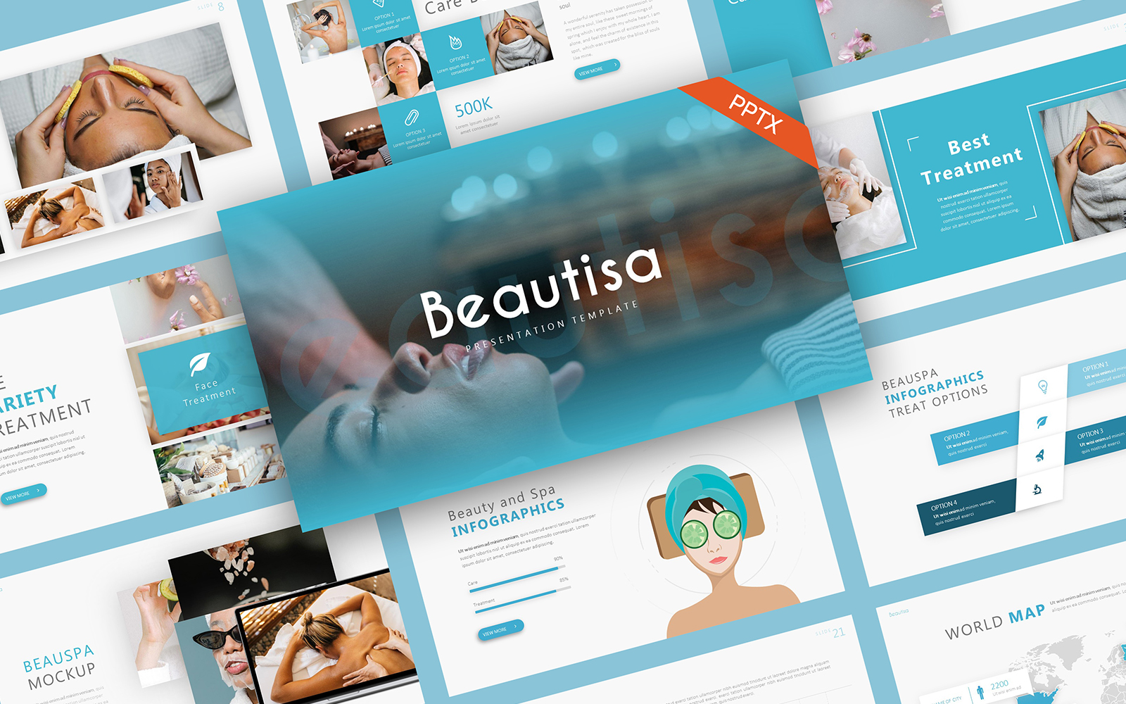 Beautisa Beauty Spa Modern PowerPoint Template