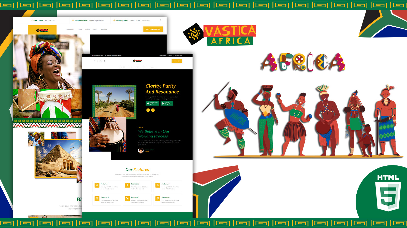 Vastica Africa HTML5 Website Template