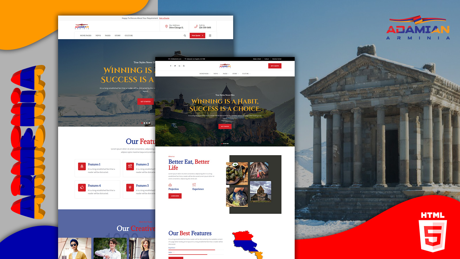 Adamian Culture Armenia HTML5 Template