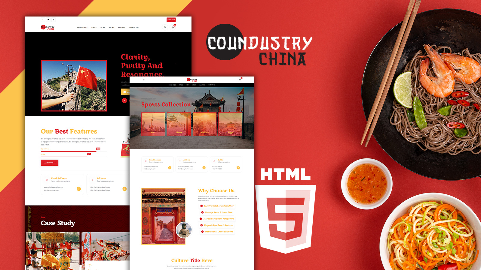 Coundustry China Culture HTML5 Website Template