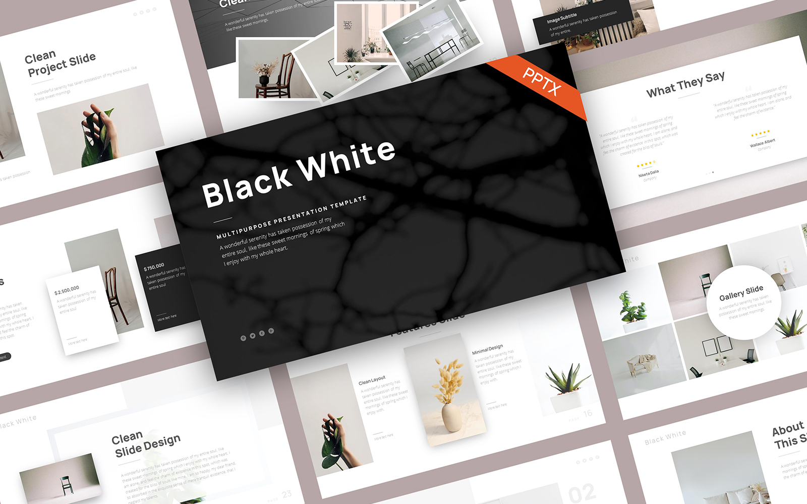 Black White Multipurpose PowerPoint Template