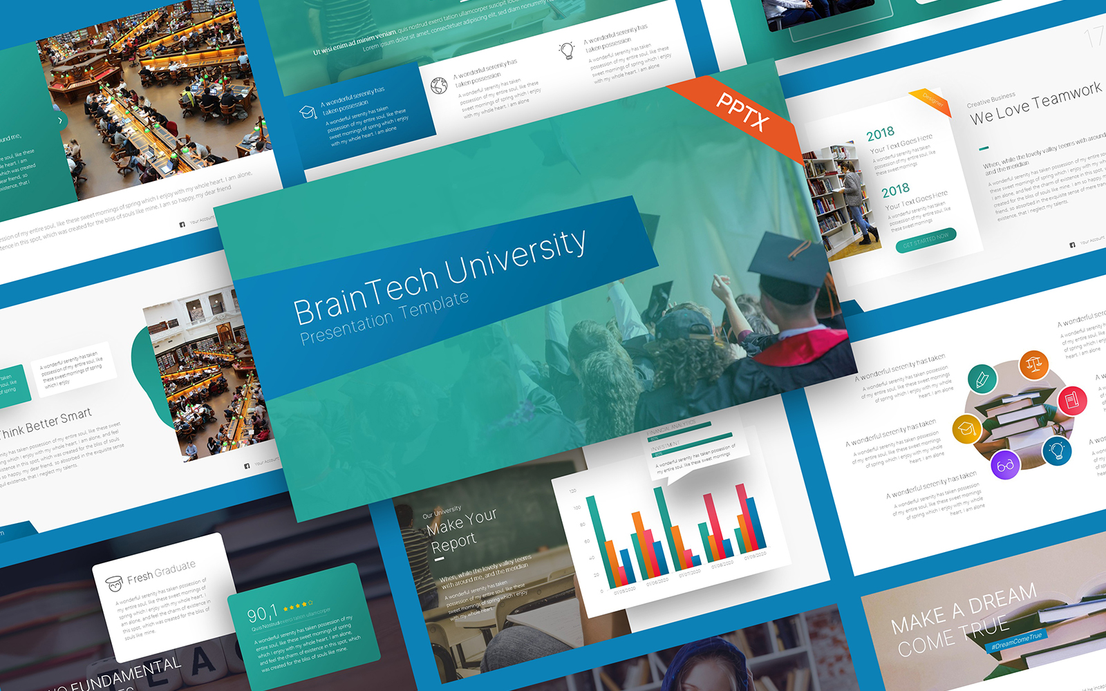 BrainTech University Education PowerPoint Template