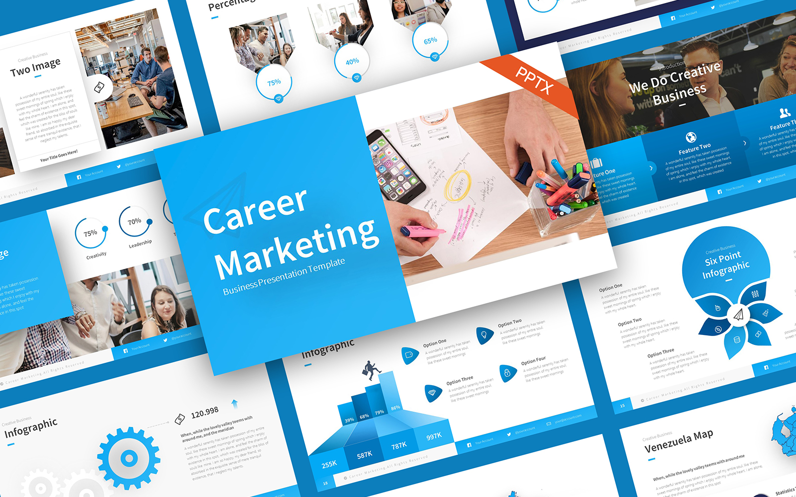 Career Business Marketing PowerPoint Template