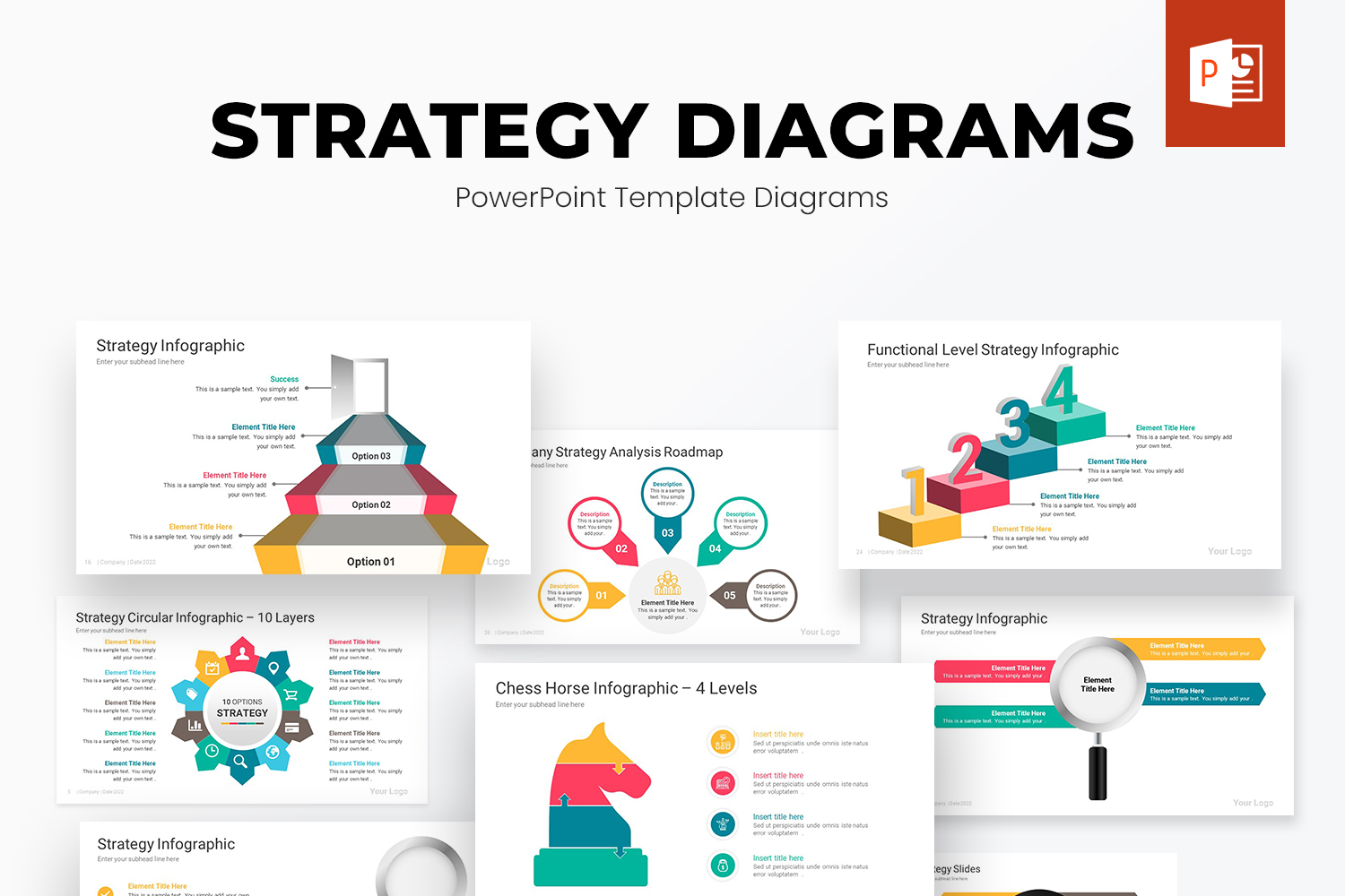 Strategy PowerPoint Diagrams Template