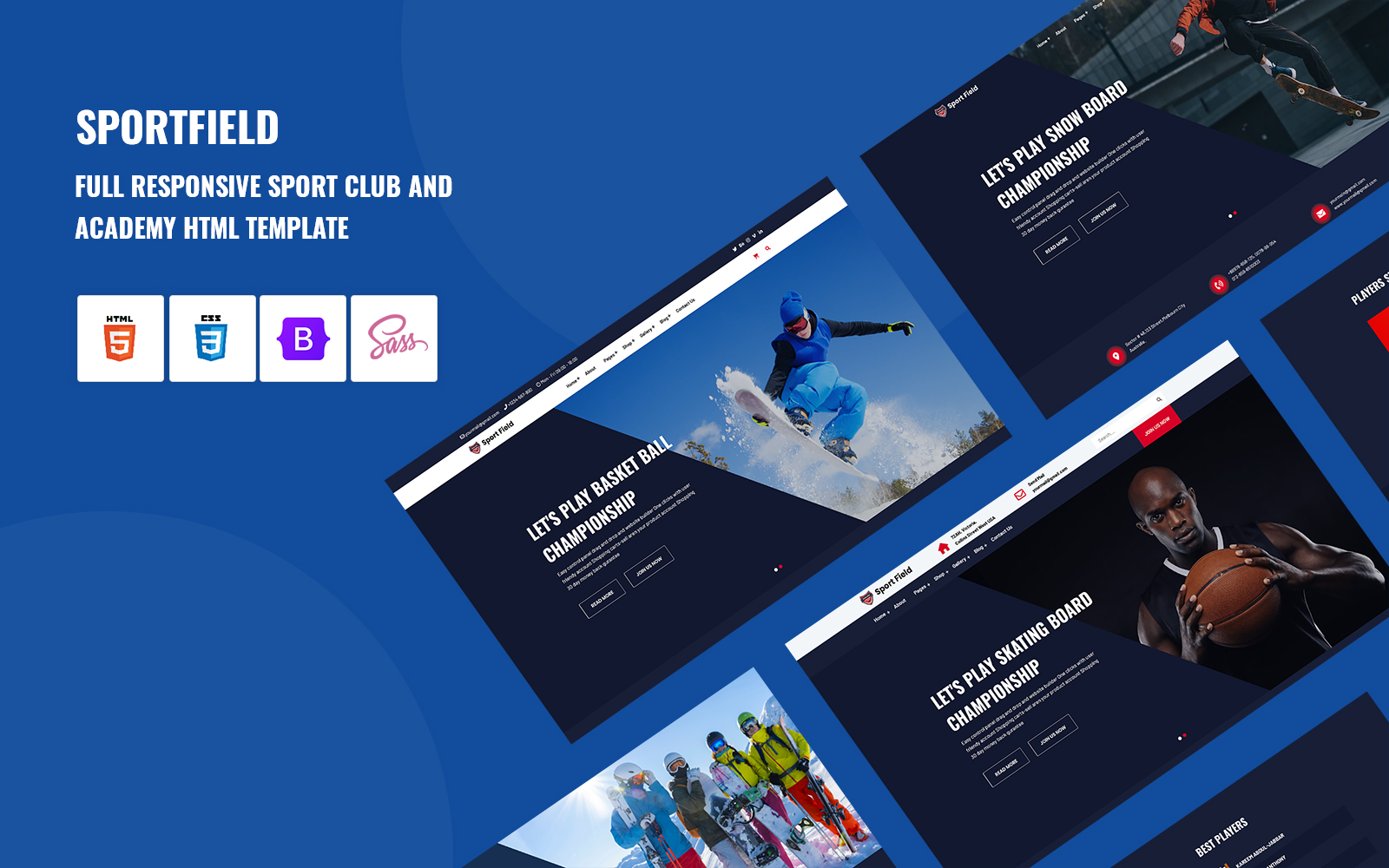 SportField - Sport Club And Academy HTML Template