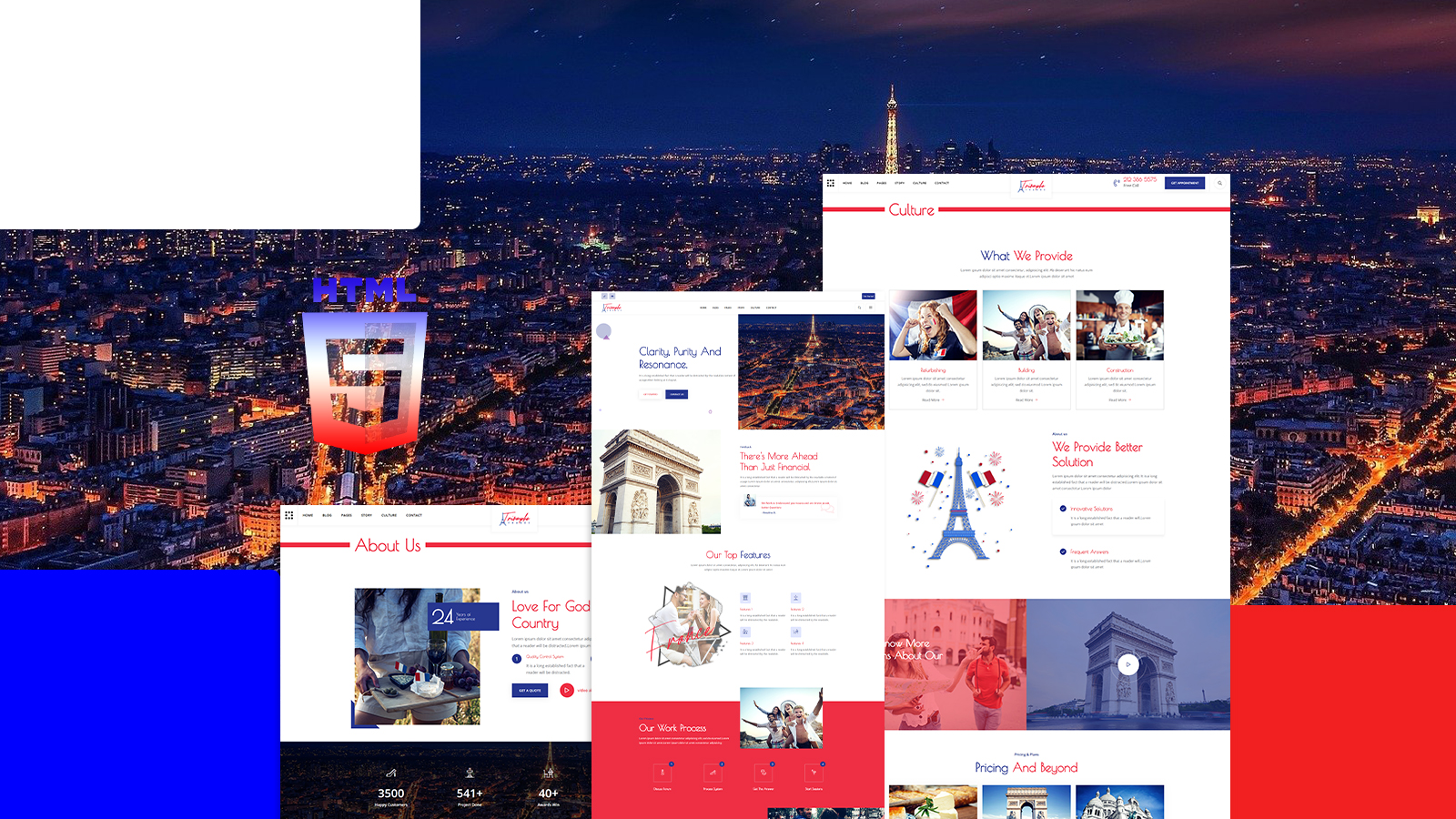 Triomphe France Culture & People HTML5 Website Template