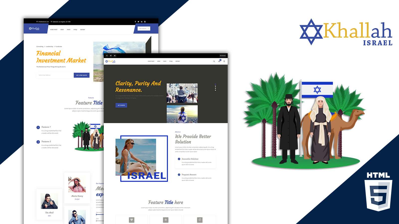 Khallah Israel Community HTML5 Website Template