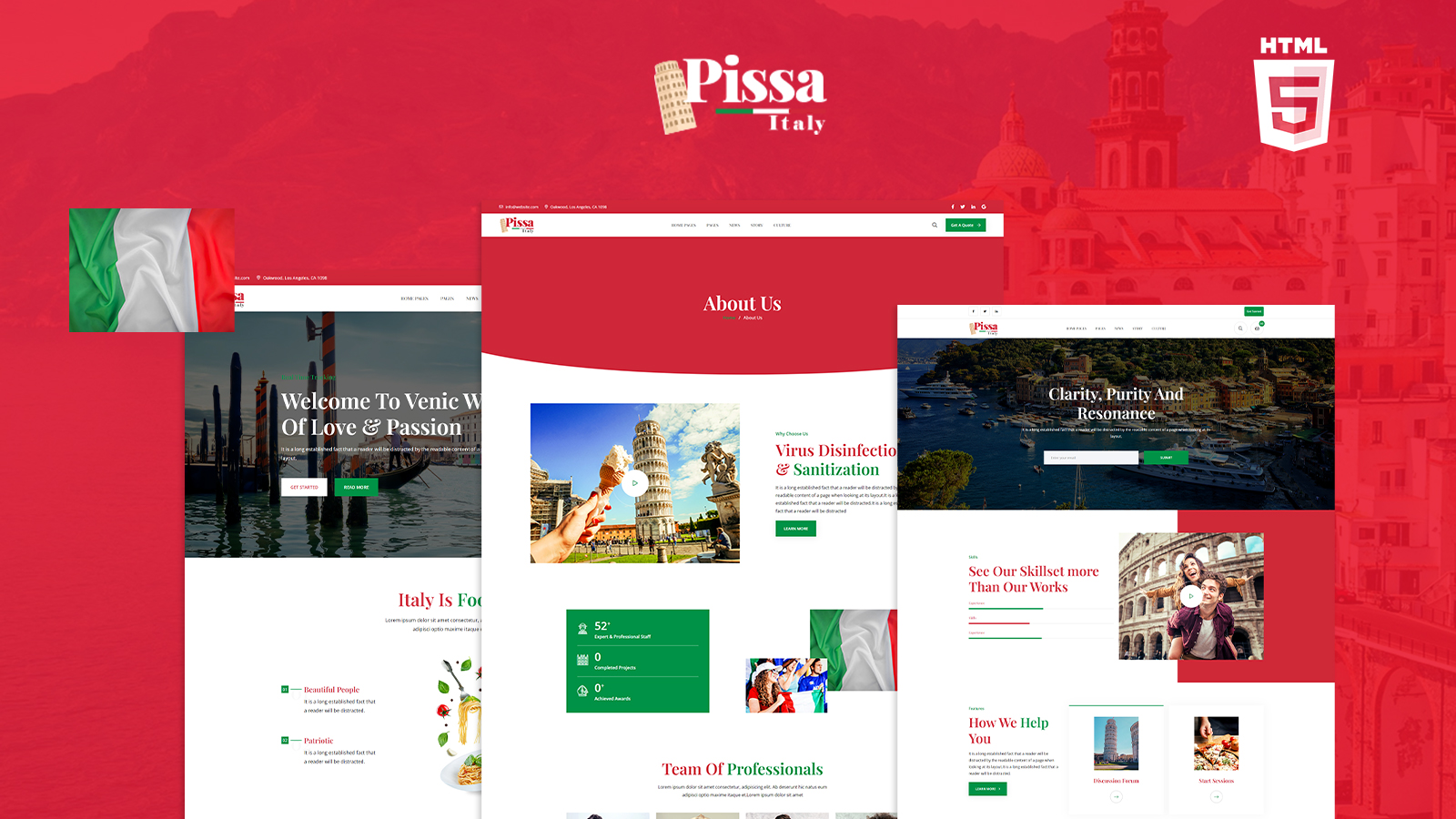 Pissa Italy Community Events HTML5 Website Template