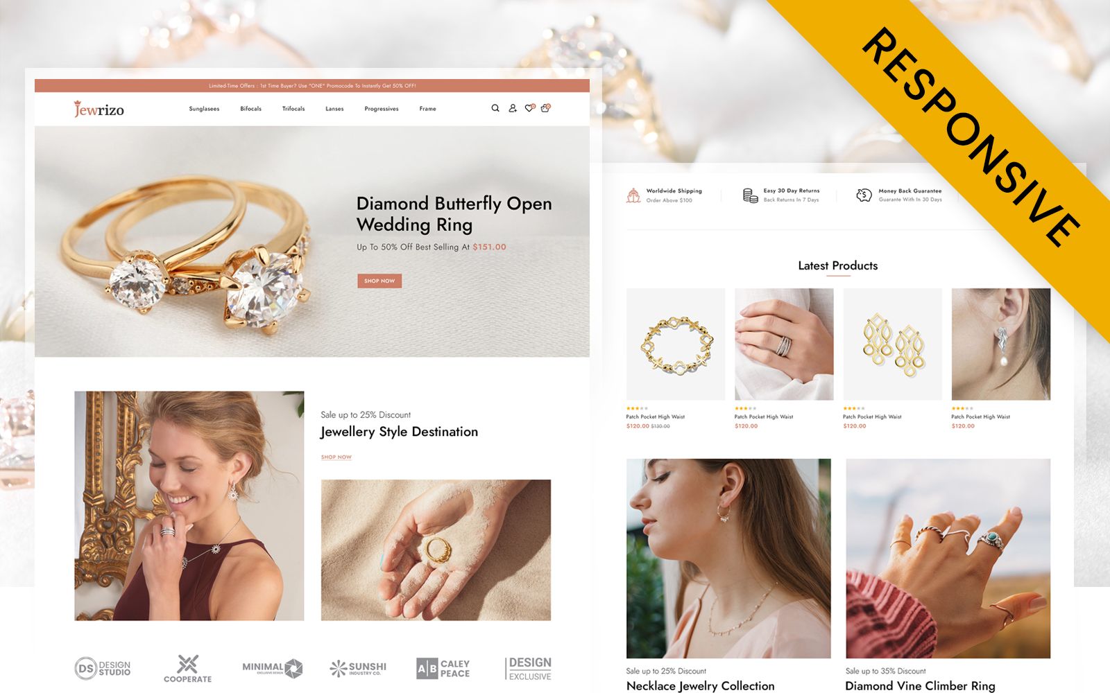 Jewrizo - Online Jewelry Shopping Store Prestashop Responsive Theme