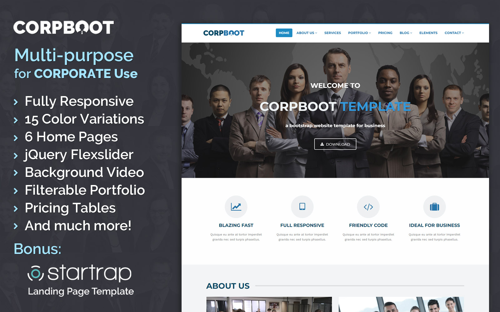 Corpboot – Corporate and Business HTML5 Template