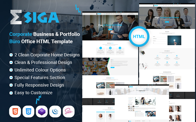 Siga - Corporate Portfolio Business Office HTML Template