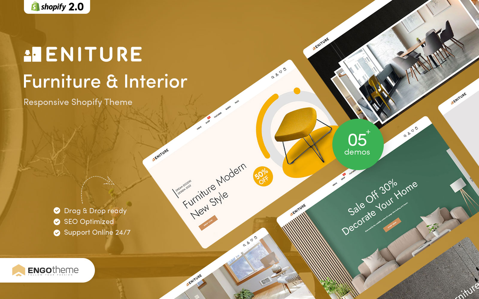 Eniture - Furniture & Interior Responsive Shopify Theme