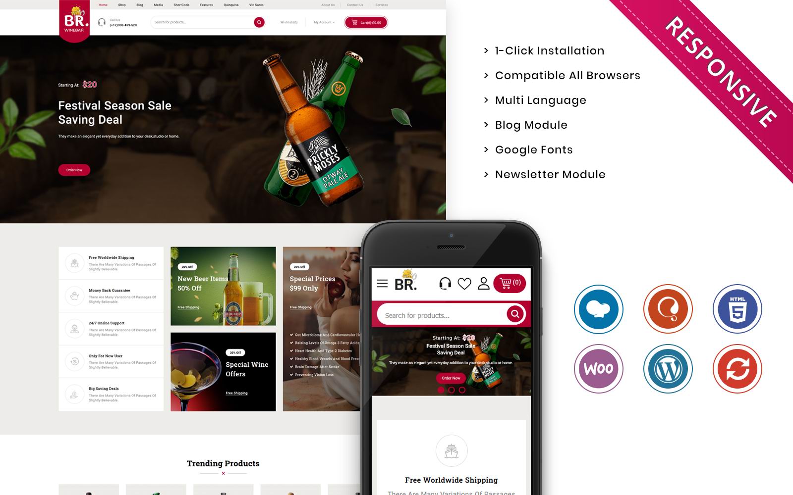 BRwinebar - Wine and Winery Responsive Woocommerce Theme