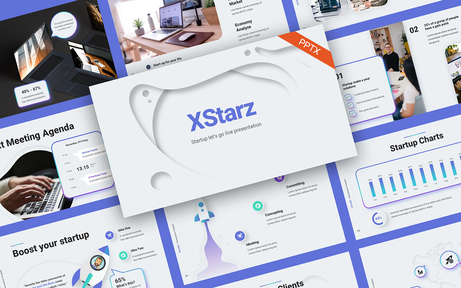XStarz Business Startup PowerPoint Template