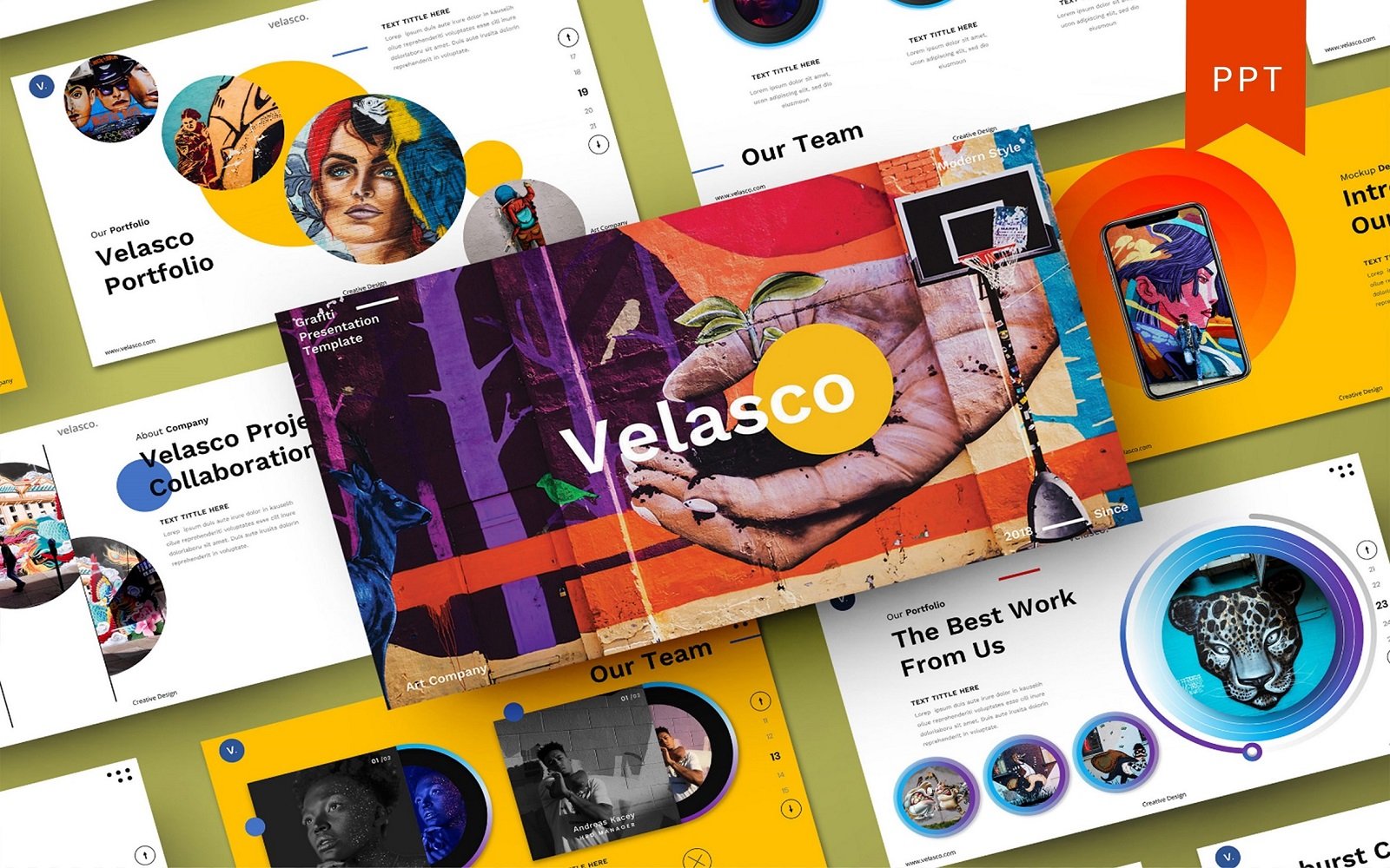 Velasco – Grafiti PowerPoint Template