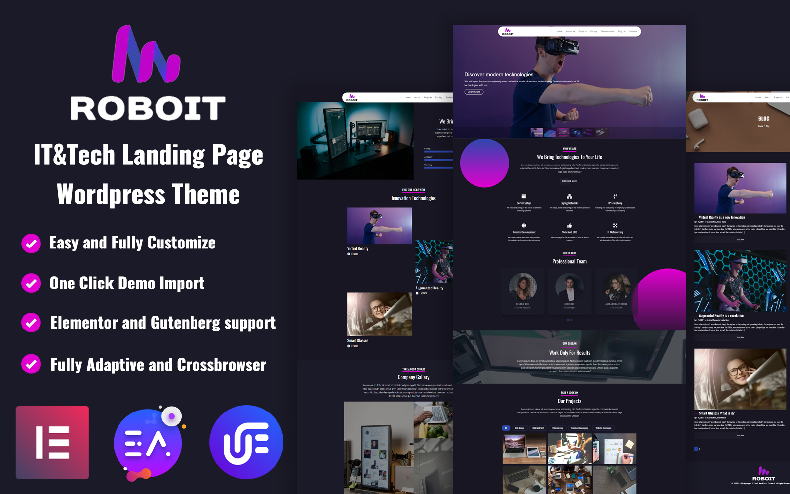 ROBOit - Multipurpose IT&Tech Landing Page WordPress Theme