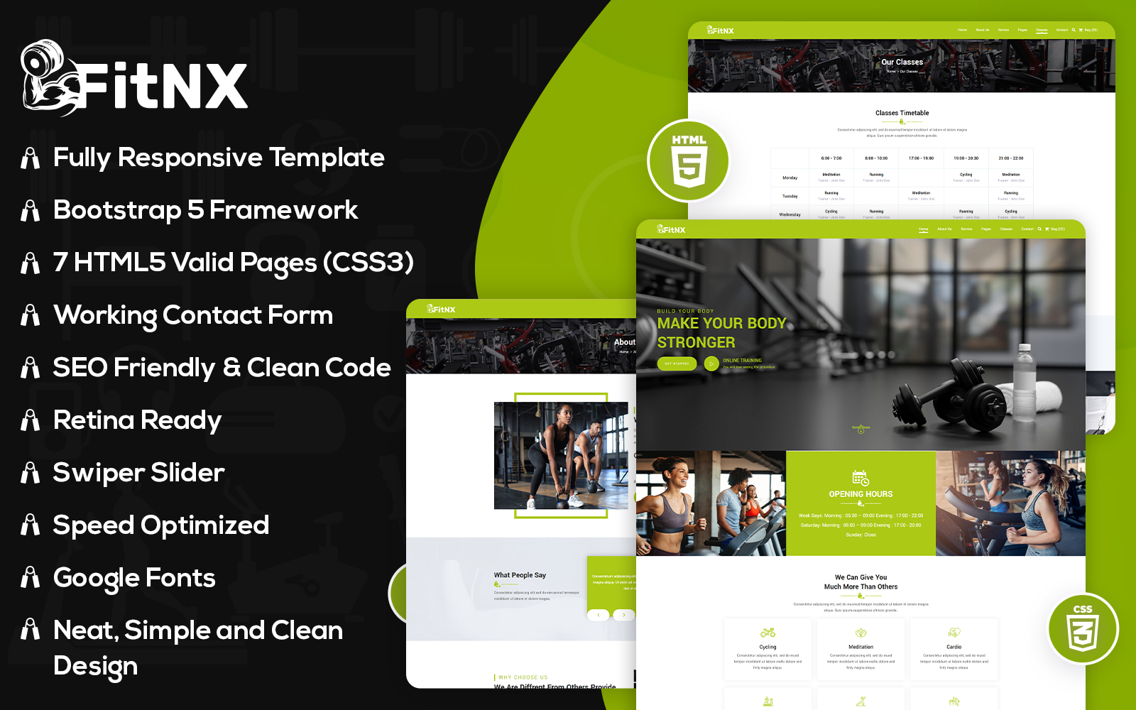FitNX- Gym and Fitness HTML5 Website Template